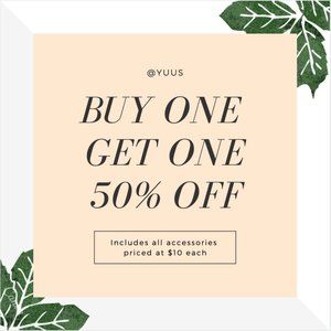 BUY ONE GET ONE 50% OFF